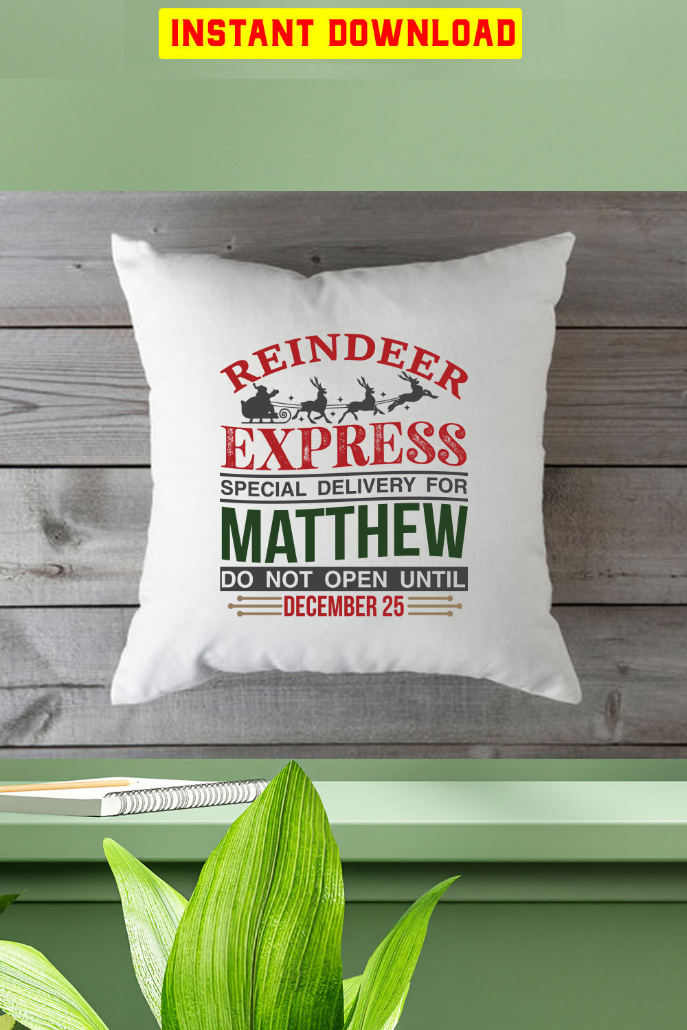 Reindeer Express Special Delivery For Matthew Do Not Open Until December 25 pinterest preview image.