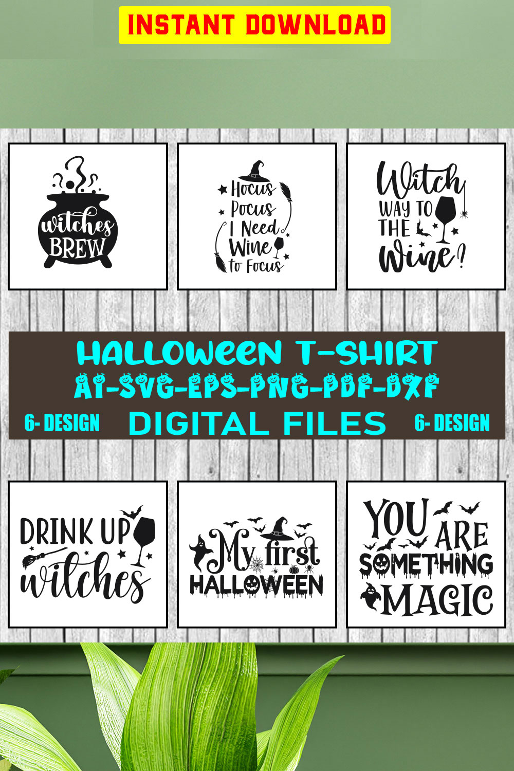 Halloween T-shirt Design Bundle Vol-18 pinterest preview image.