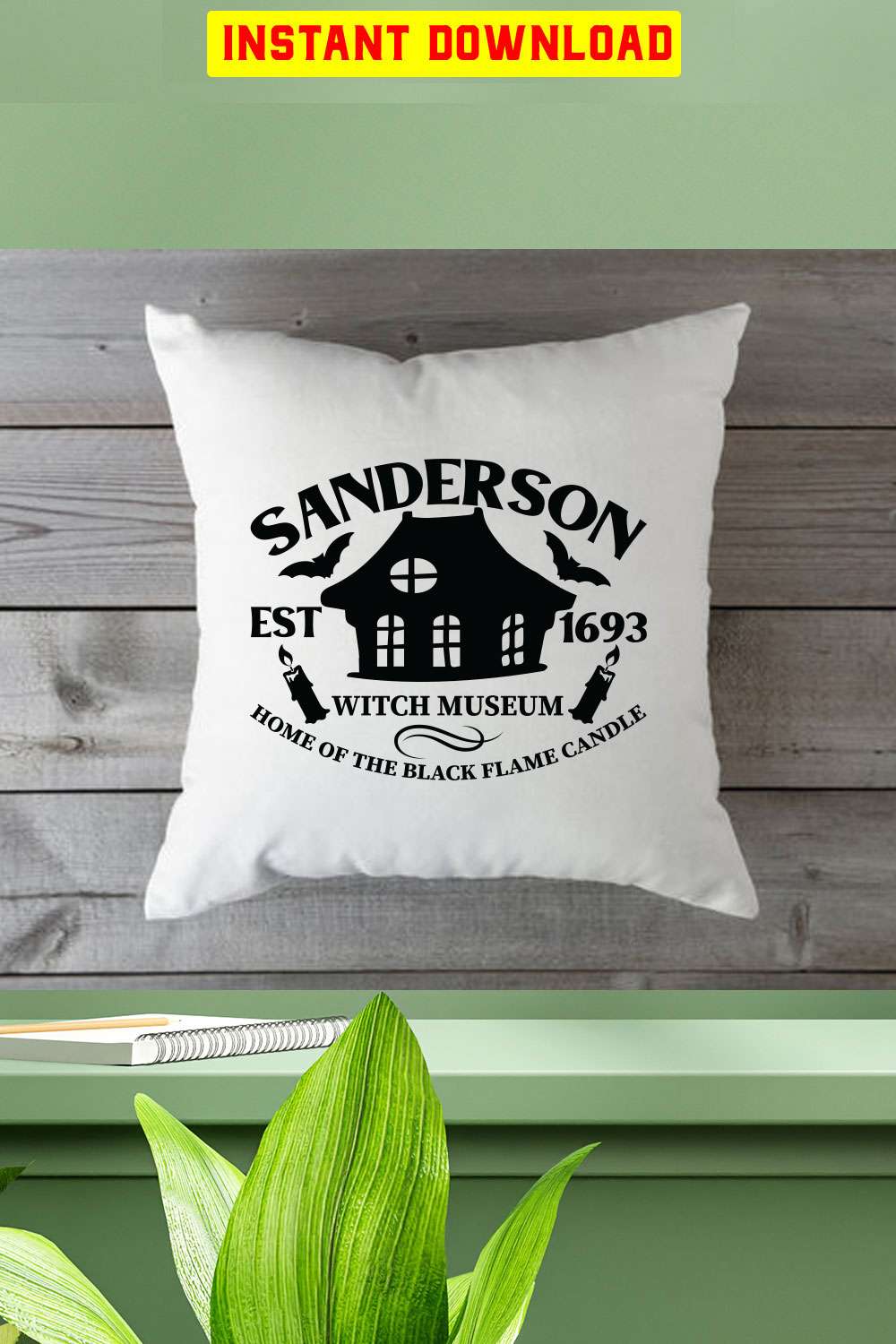 Sanderson Est 1693 Witch Museum Home Of The Black Flame Candle pinterest preview image.