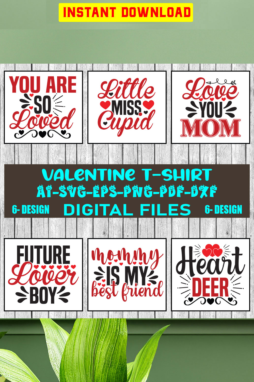 Valentines SVG Bundle, Valentine's Baby Shirts svg, Valentine Shirts svg, Cute Valentines svg, Heart Shirt svg, Love svg, Cut File Cricut Vol-11 pinterest preview image.