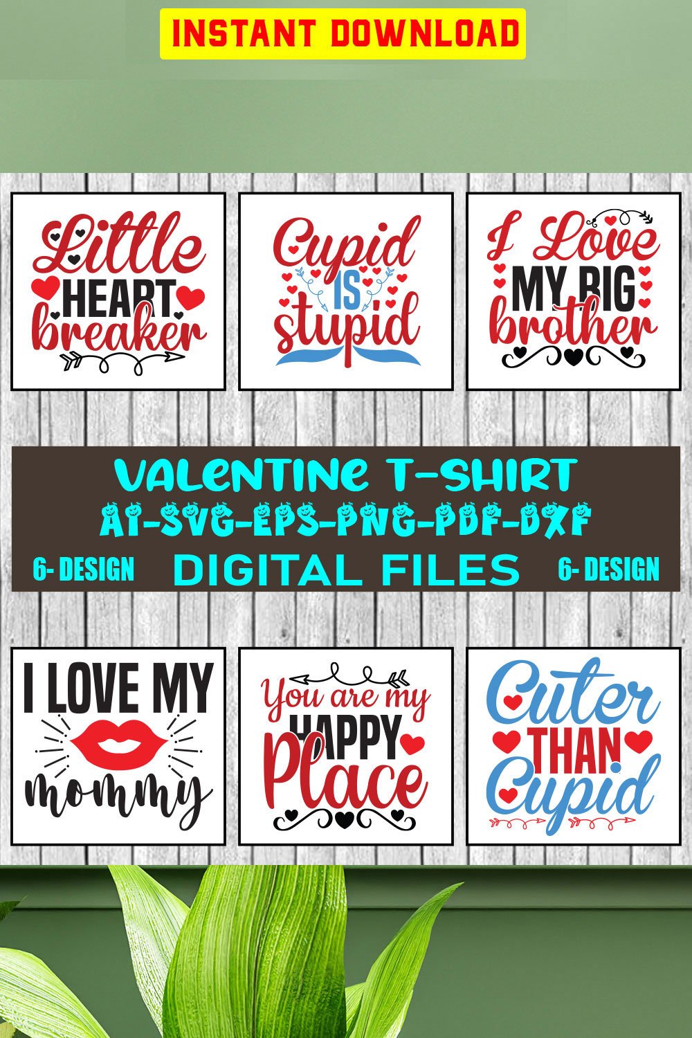 Valentines SVG Bundle, Valentine's Baby Shirts svg, Valentine Shirts svg, Cute Valentines svg, Heart Shirt svg, Love svg, Cut File Cricut Vol-12 pinterest preview image.