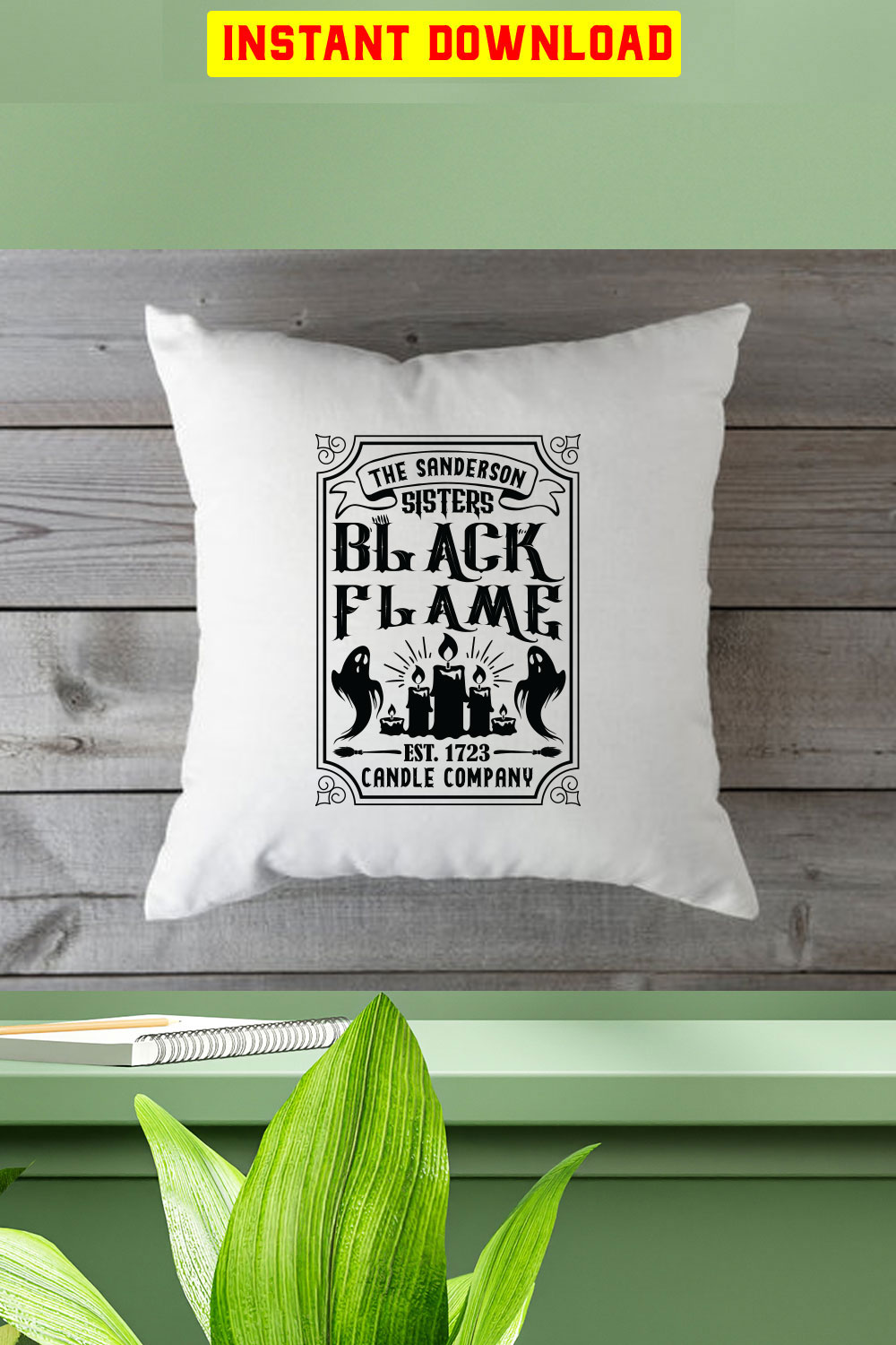 The Sanderson Sisters Black Flame Est 1723 Candle Company pinterest preview image.