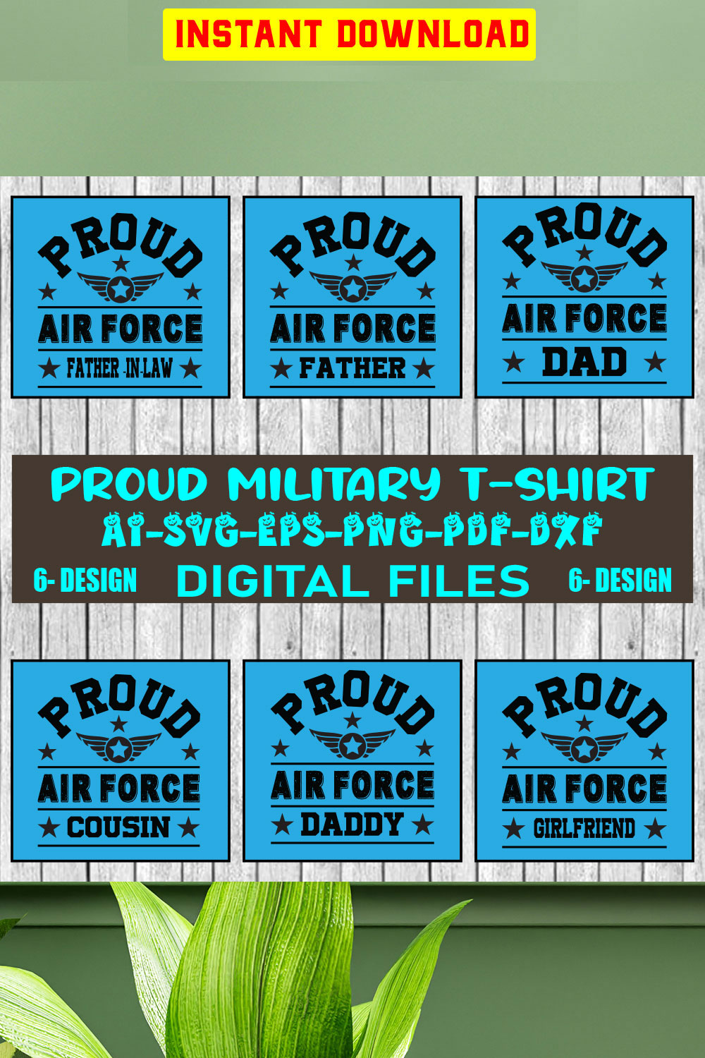 Proud Military T-shirt Design Bundle Vol-3 pinterest preview image.