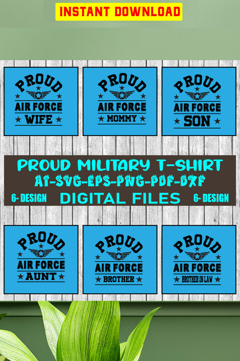 Proud Military T-shirt Design Bundle Vol-2 pinterest preview image.