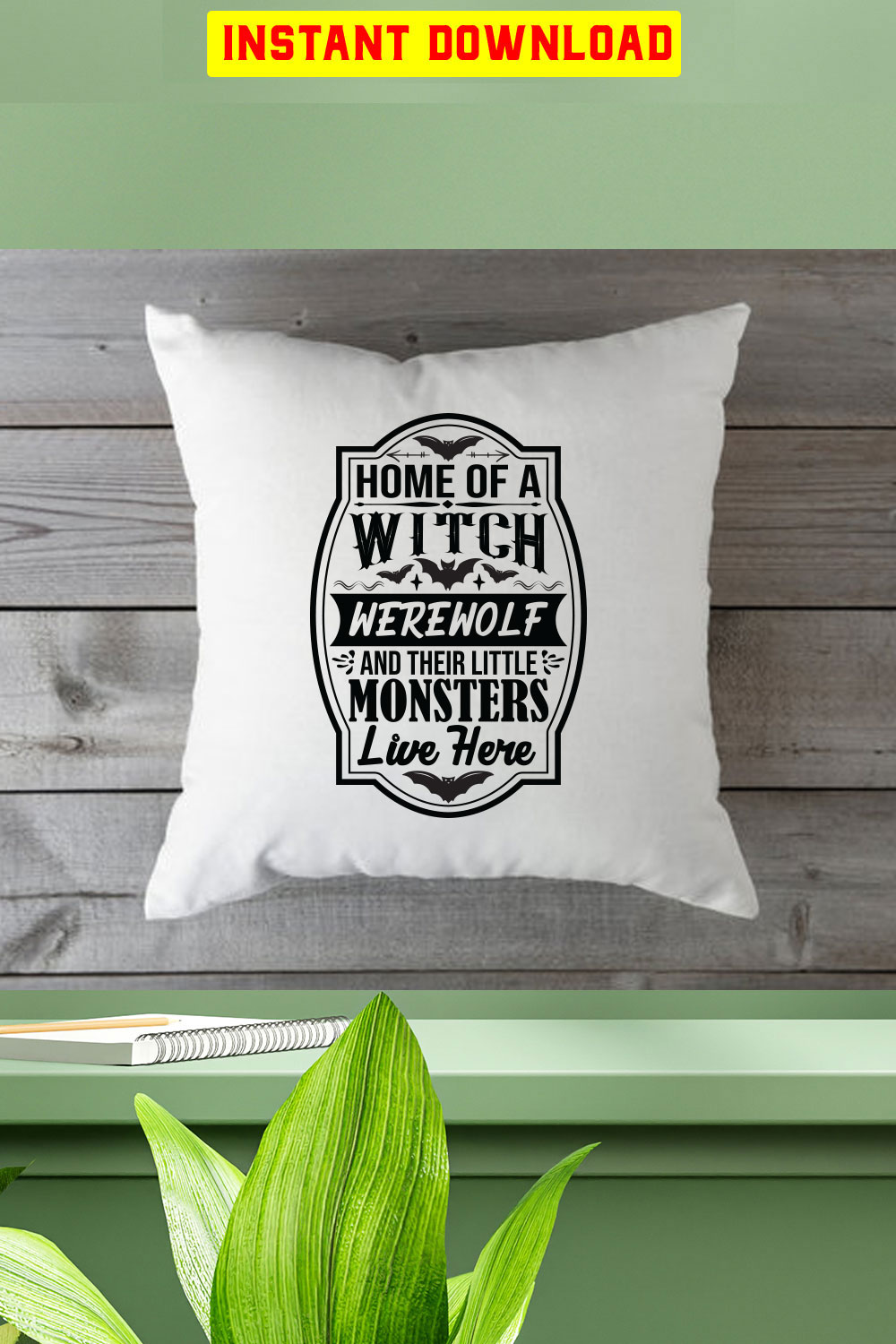 Home Of A Witch wereWolf And Their Little Monsters Live Here pinterest preview image.