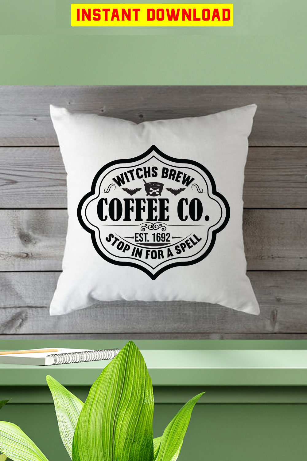 Witchs Brew Coffee Co Est 1692 Stop In For A Spell pinterest preview image.