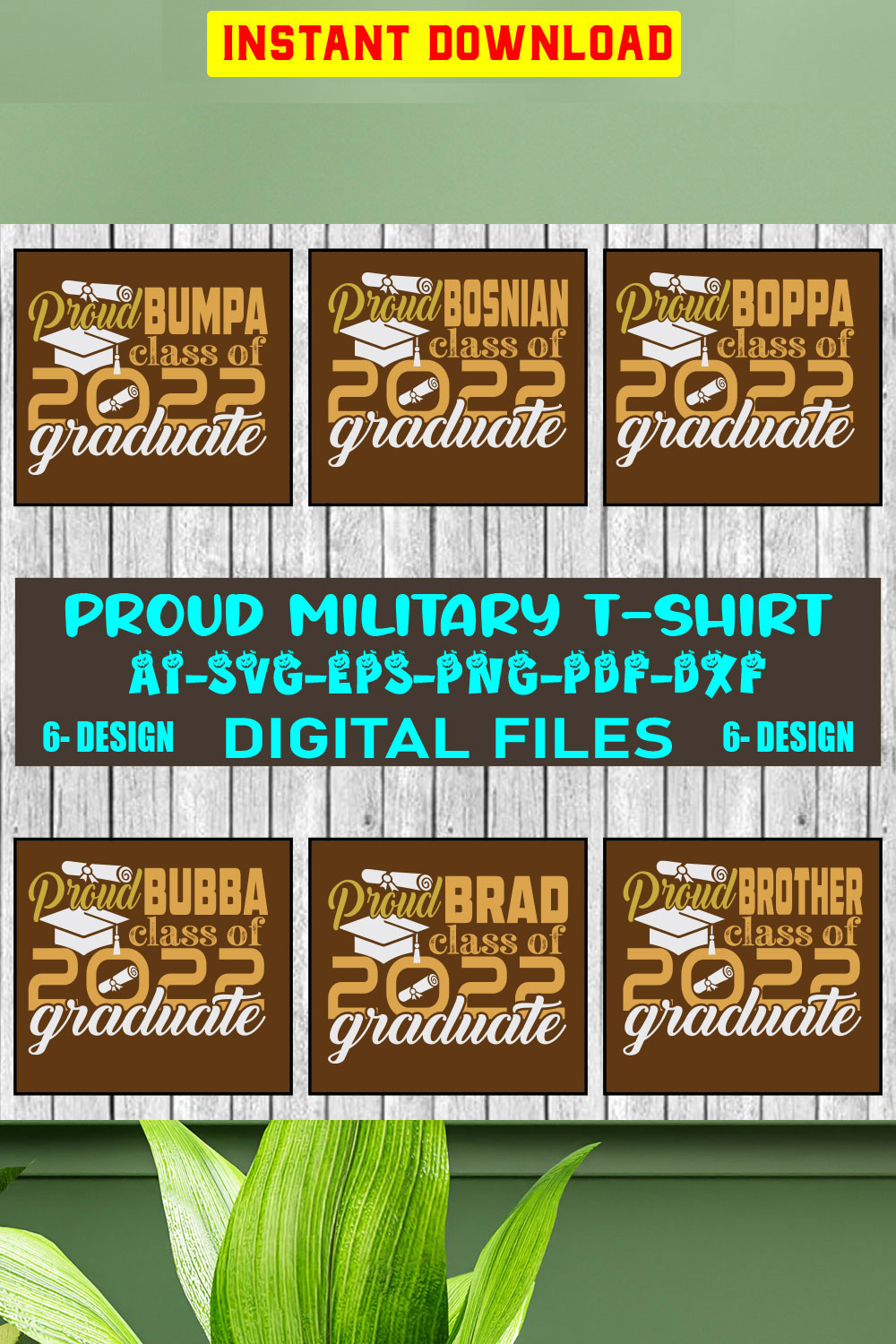 Proud Military T-shirt Design Bundle Vol-10 pinterest preview image.