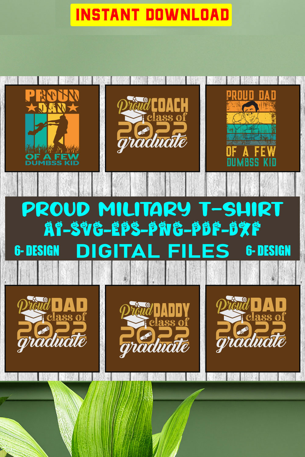 Proud Military T-shirt Design Bundle Vol-11 pinterest preview image.