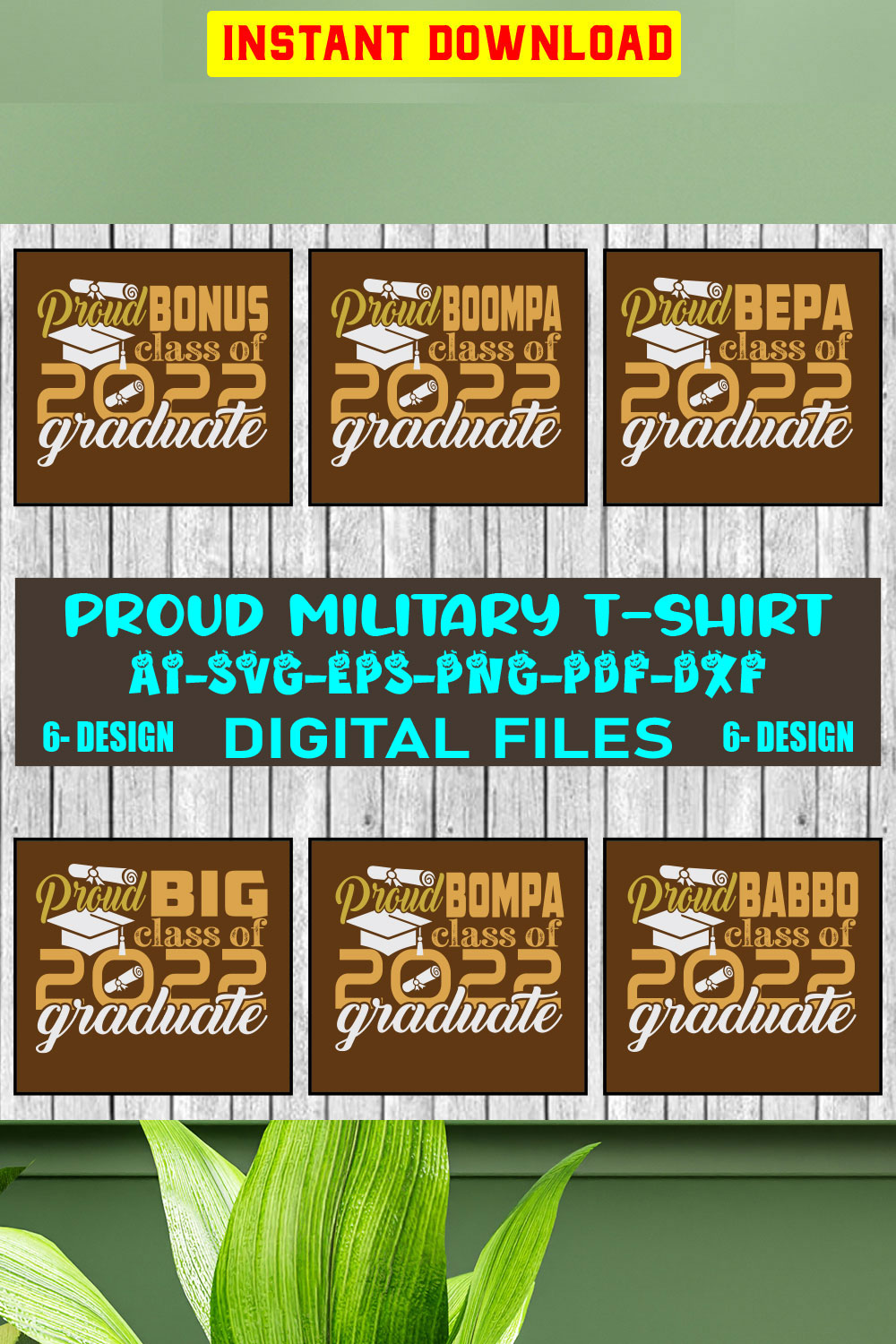 Proud Military T-shirt Design Bundle Vol-9 pinterest preview image.