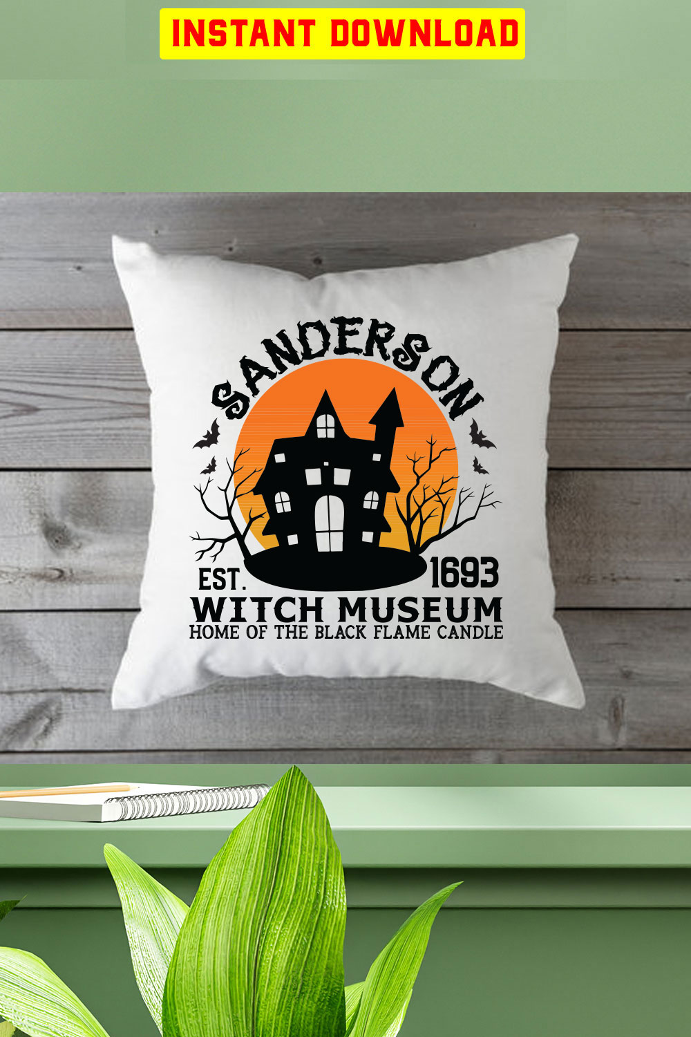 Sanderson Est1693 Witch Museum Home Of The Black Flame Candle pinterest preview image.