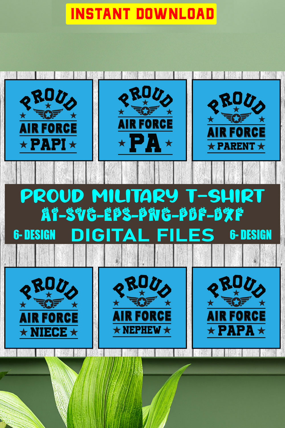 Proud Military T-shirt Design Bundle Vol-5 pinterest preview image.