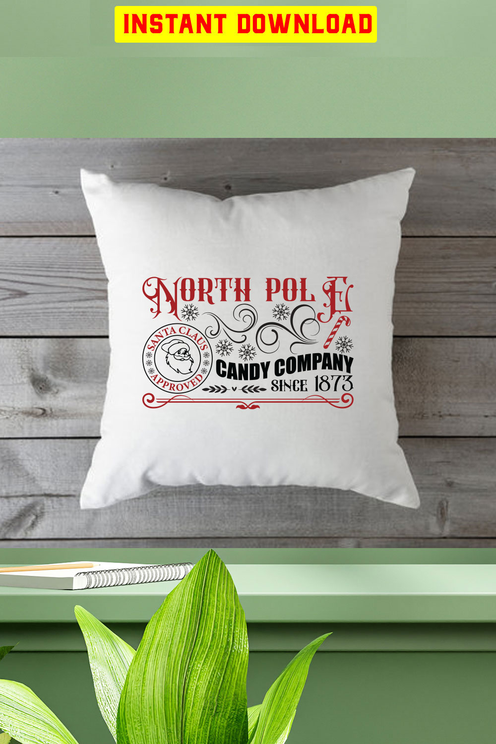 North Pole Candy Company Since 1873 Santa Claus Approved pinterest preview image.