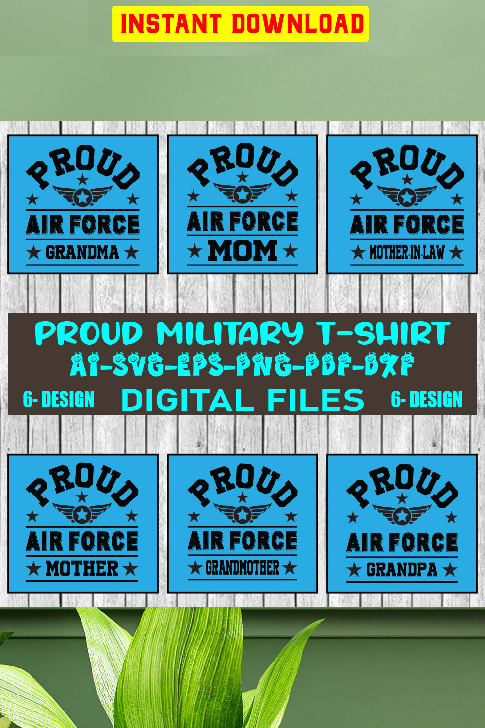 Proud Military T-shirt Design Bundle Vol-4 pinterest preview image.