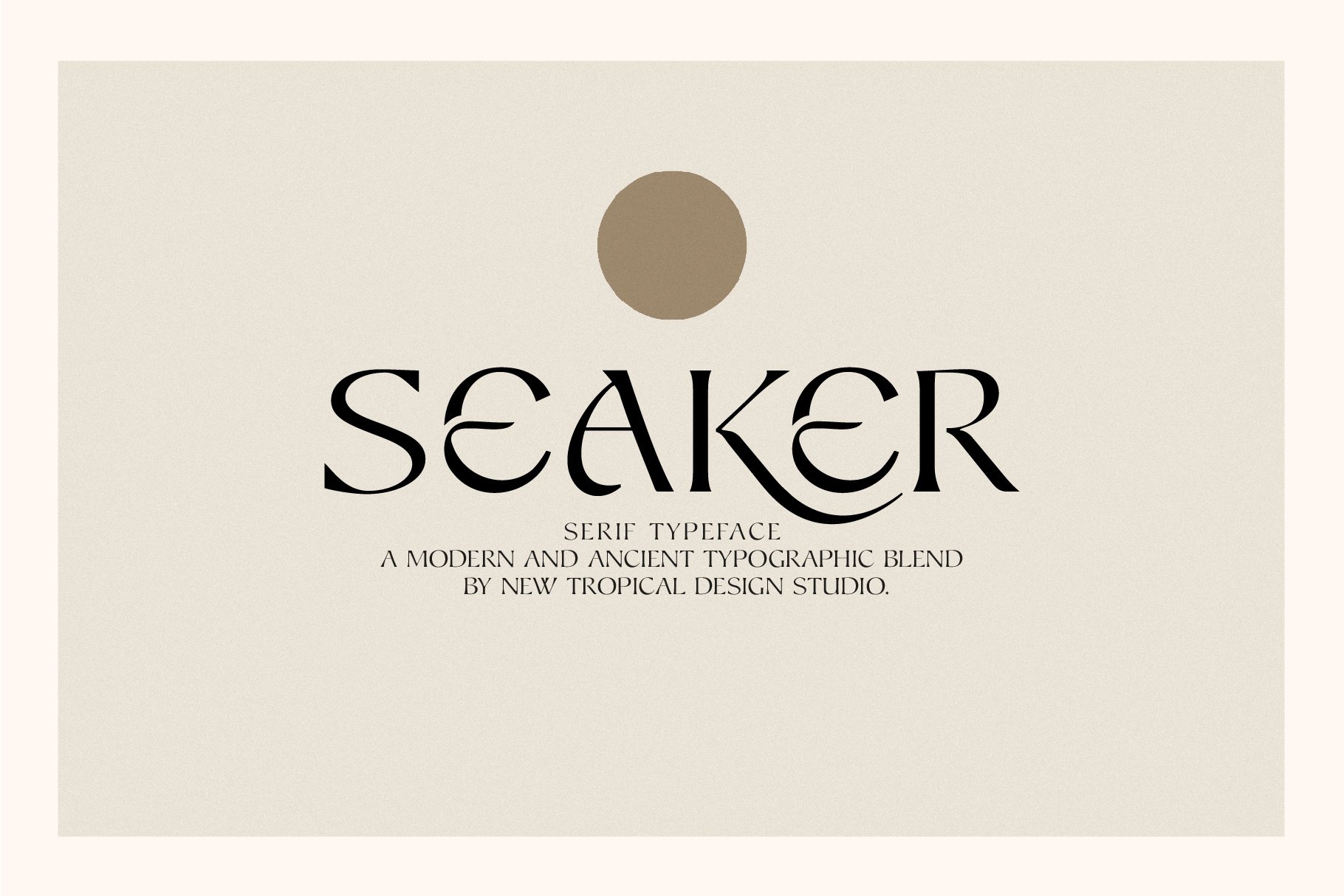 Seaker - Serif Typeface cover image.
