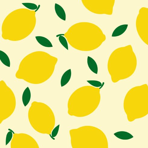 Fresh Lemons Seamless Pattern cover image.