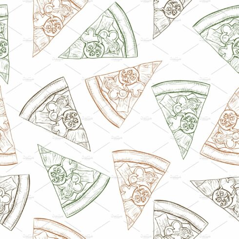 pattern pizza with bacon scetch cover image.