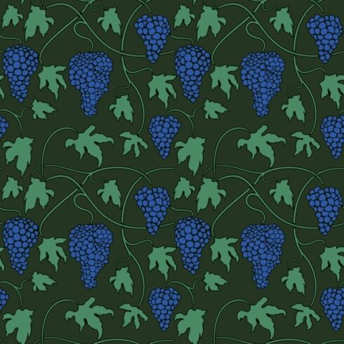 Seamless pattern with grapes cover image.