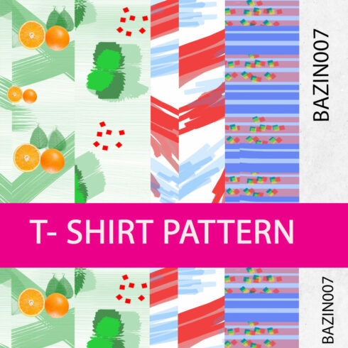 Seamless pattern textures for T-shirt & Gift wrapping cover image.