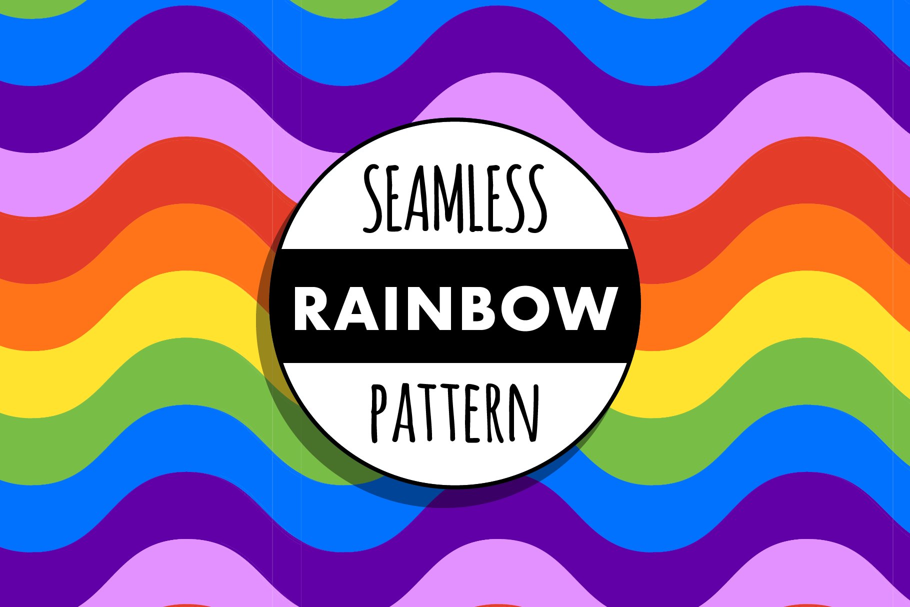 Seamless Rainbow Wave Pattern cover image.