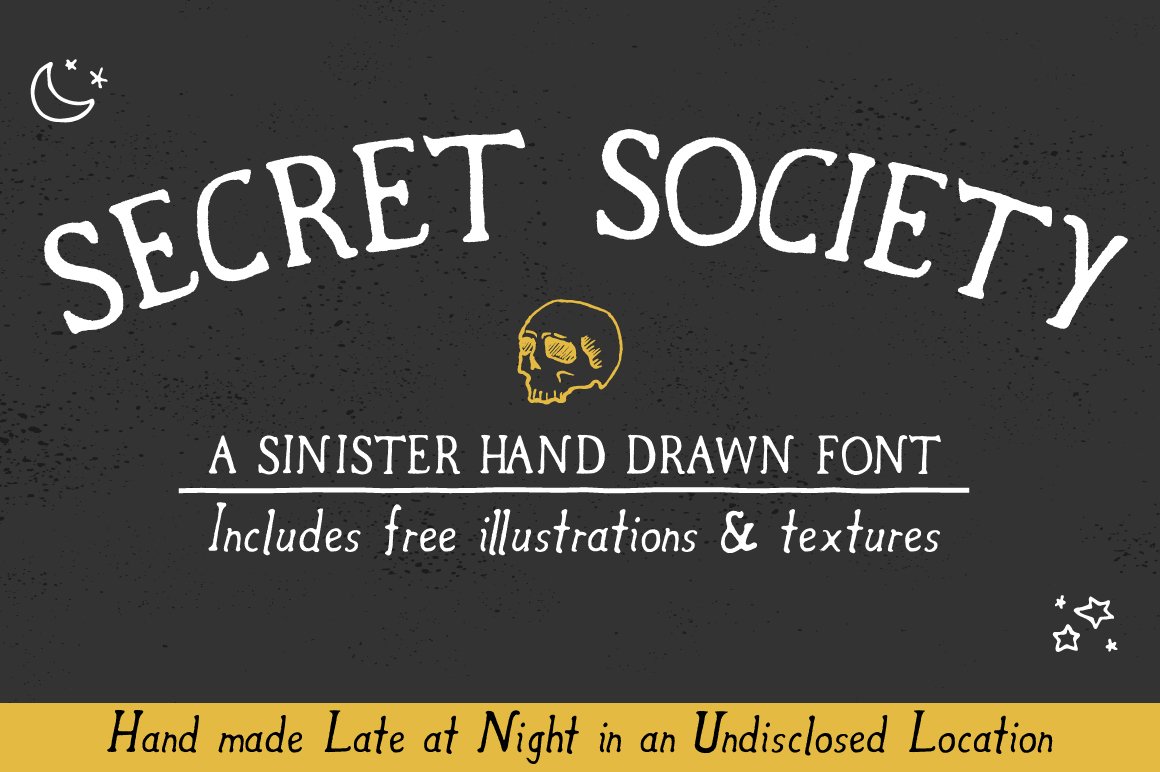 Secret Society Font + Bonus cover image.