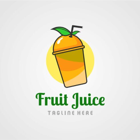 orange juice fruit logo juice cup cover image.