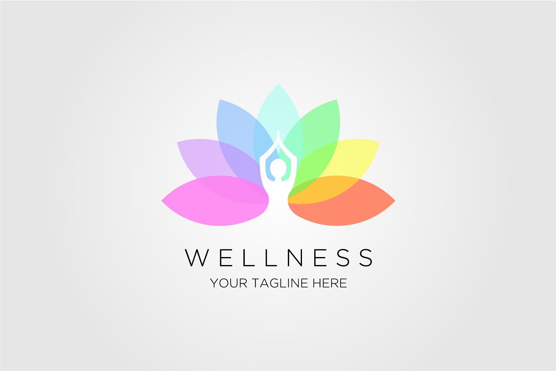 Yoga logo vector emblem cover image.