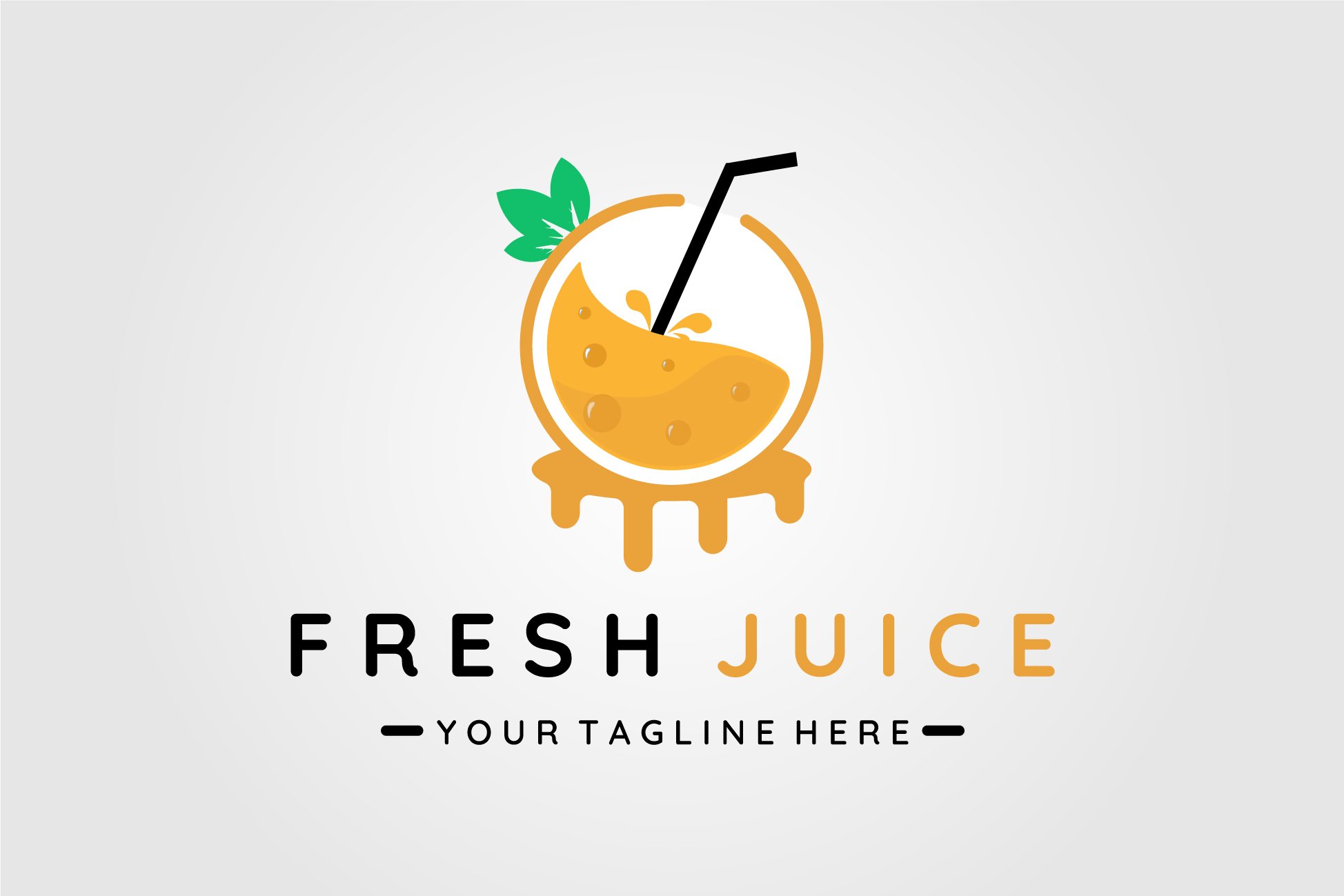 fresh fruit juice logo vector cover image.