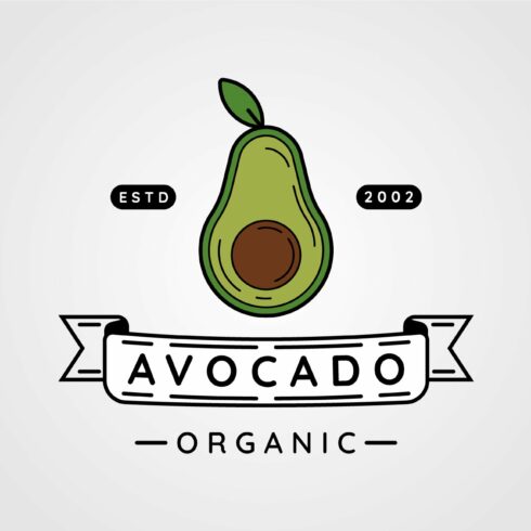 avocado fruit logo vector design cover image.