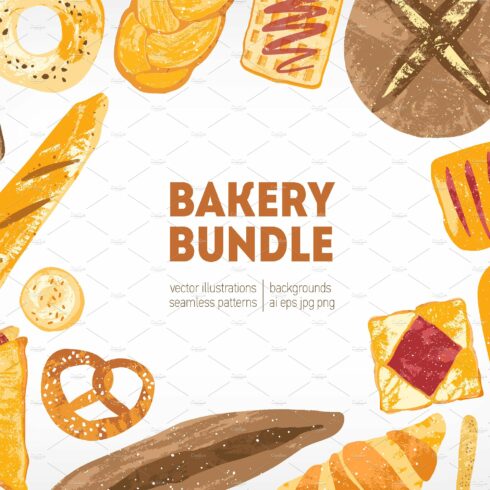 Bakery bundle and seamless pattern cover image.