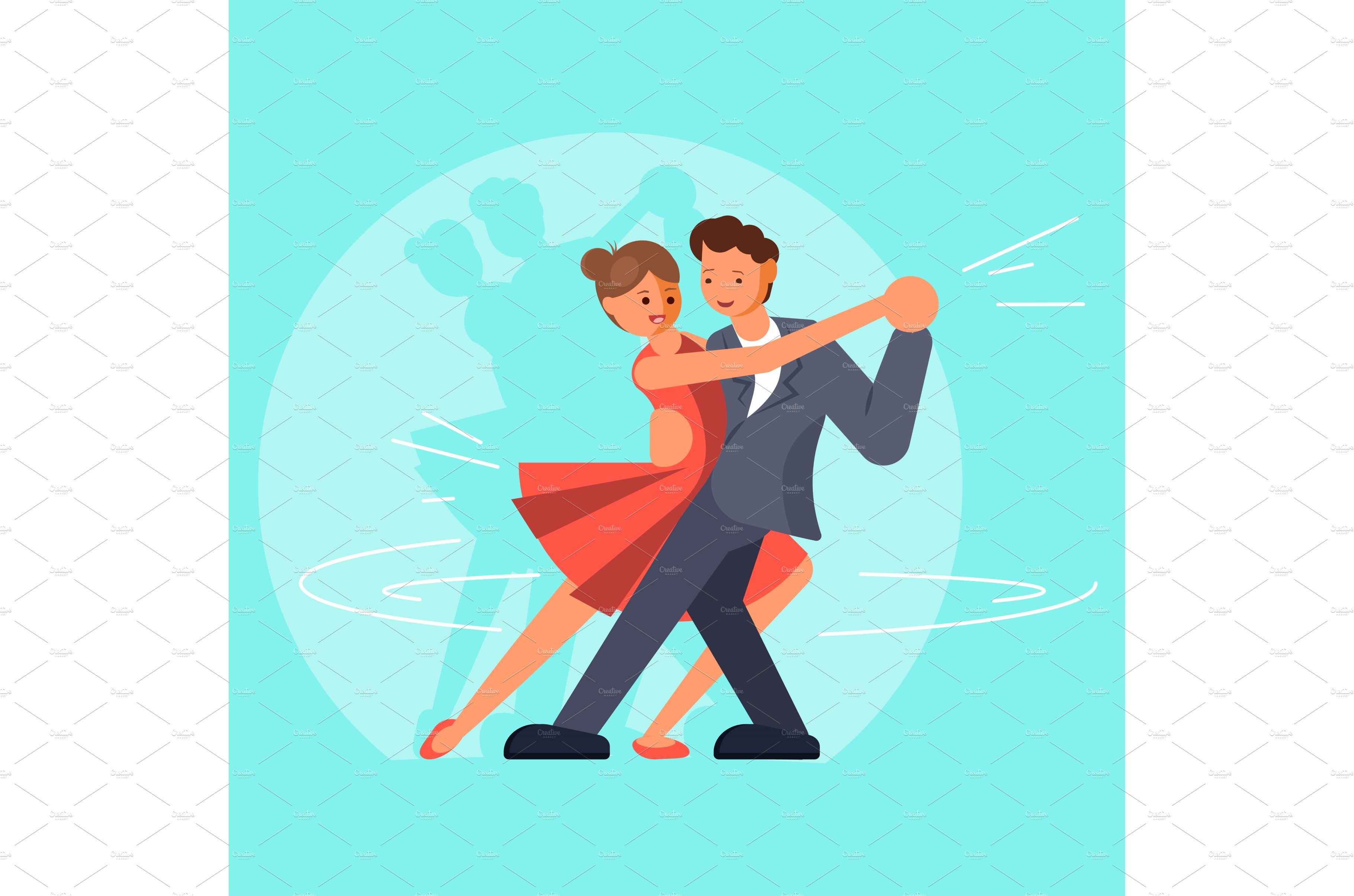 Beautiful couple dancing tango cover image.