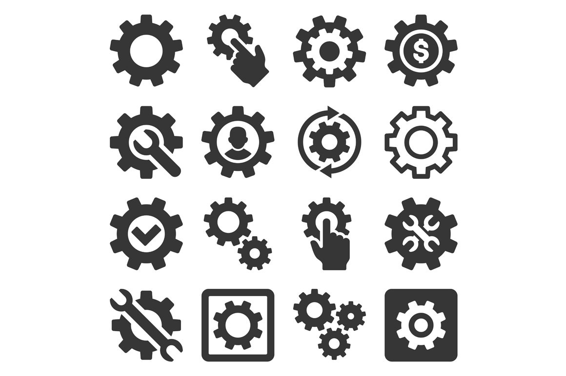Settings and Options Icons Set cover image.