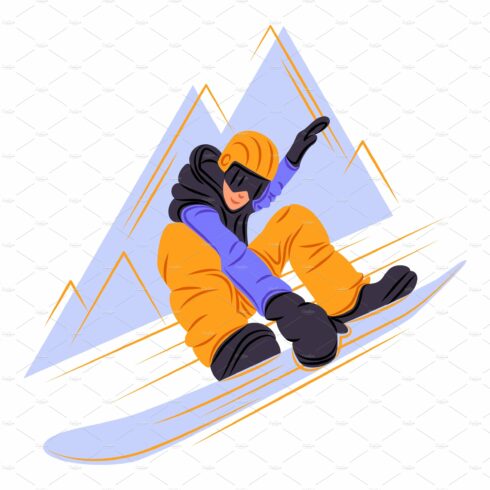 Vector snowboarder cover image.