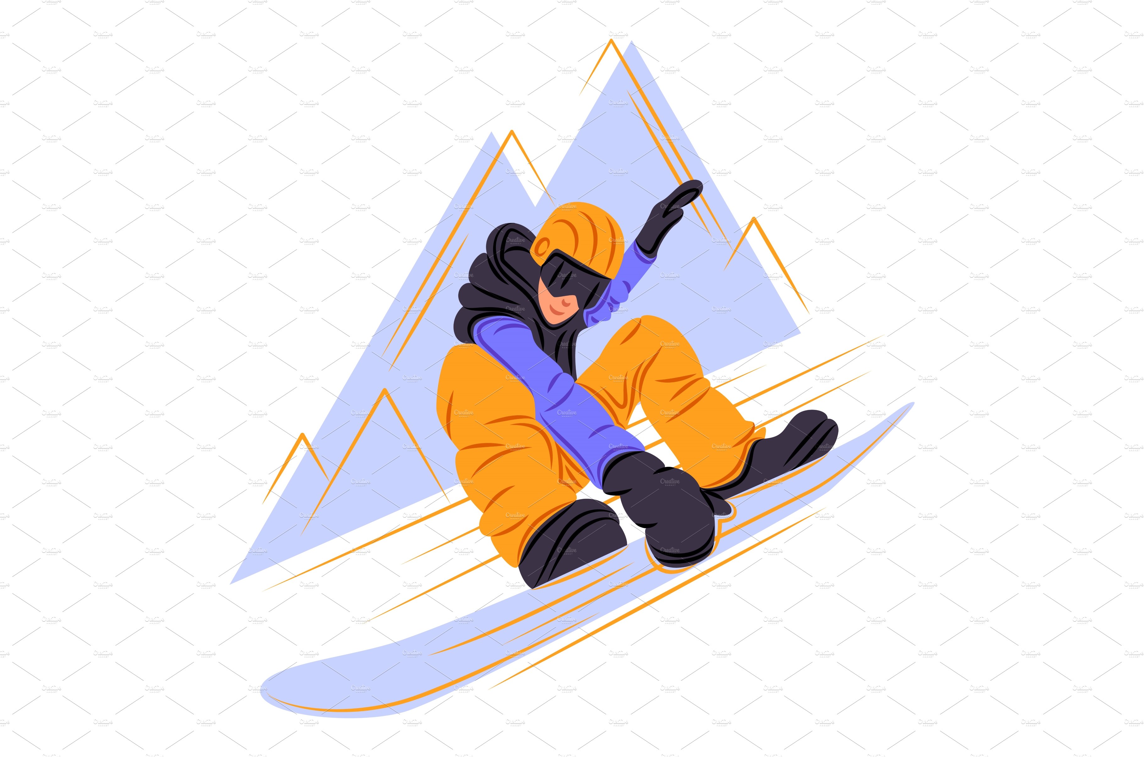 Vector snowboarder cover image.