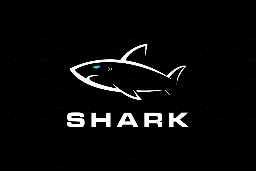 Modern Simple Minimalist Shark logo MasterBundles