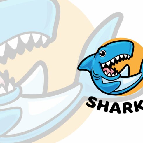 Sharky Shark Mascot Logo cover image.