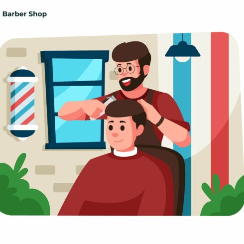 Shaving Hair in Barber Shop cover image.