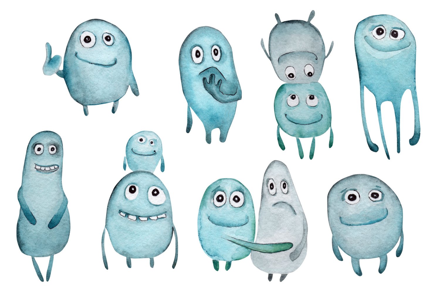 cute ghosts preview image.