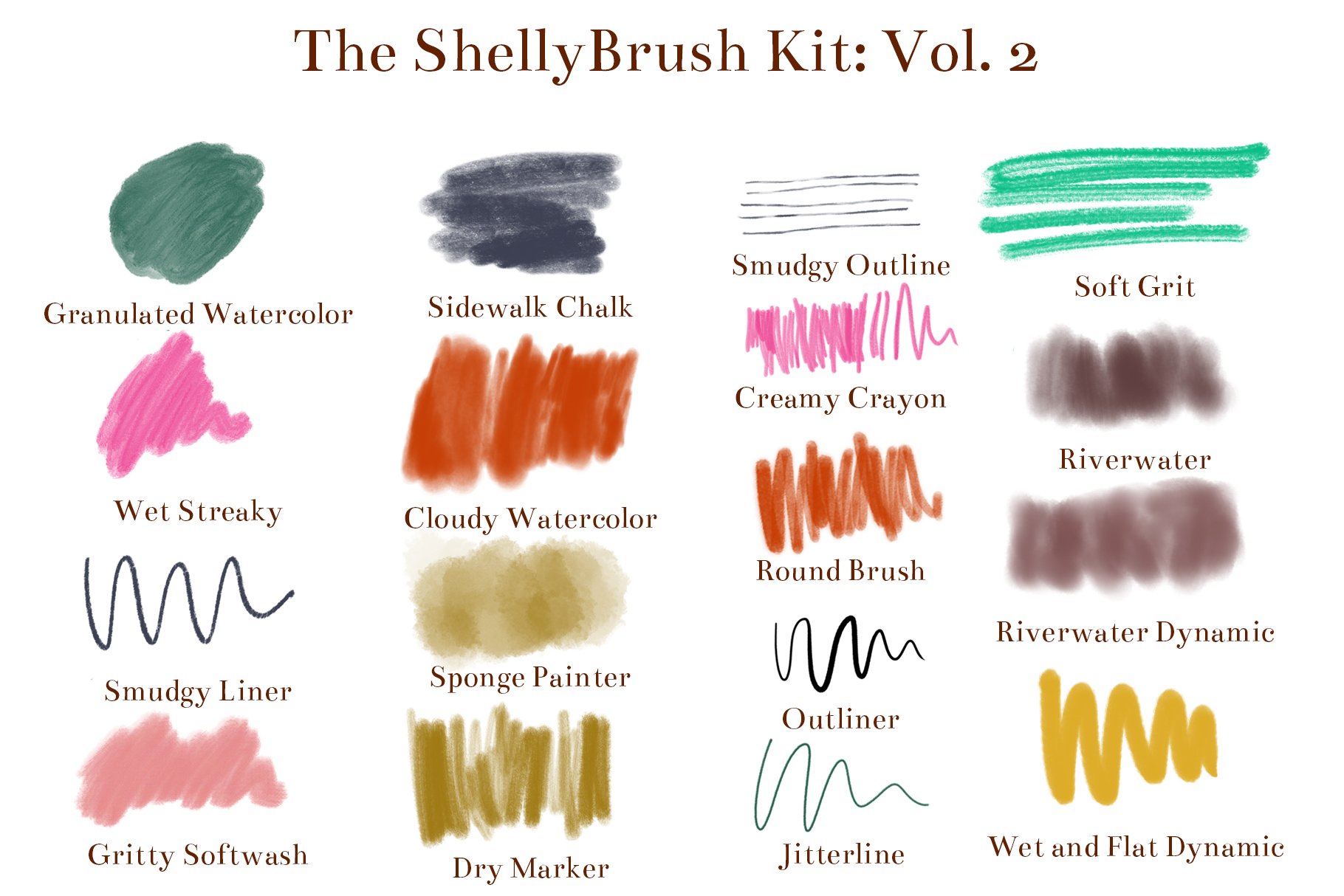 Procreate Brushes Watercolor Pencil preview image.