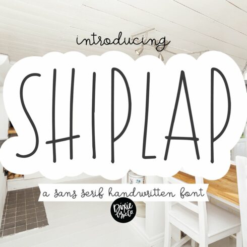 SHIPLAP Sans Serif Handwritten Font cover image.