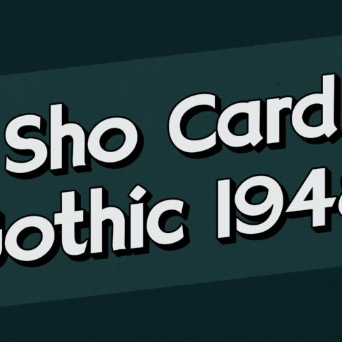 Sho Card Gothic 1948 cover image.