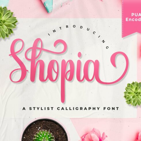Shopia - Stylist Calligraphy Font cover image.