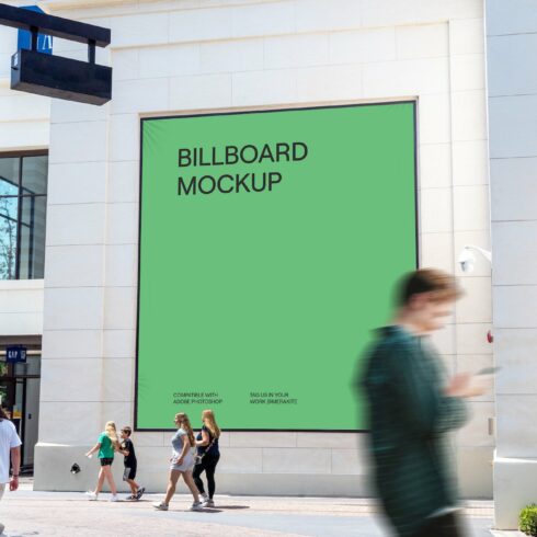 Shopping Center Sign Mockup PSD cover image.