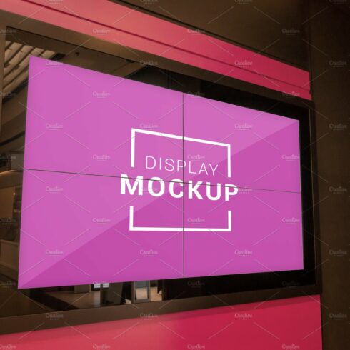 Advertising display mockup in shoppi cover image.