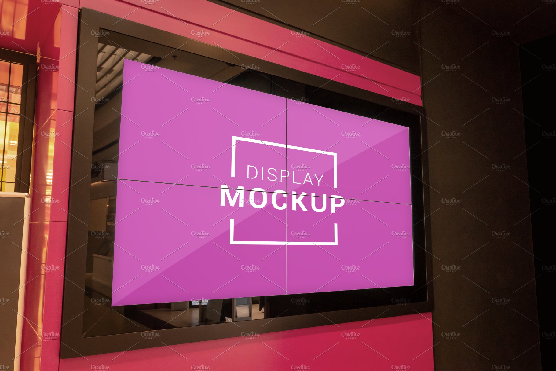 Advertising display mockup in shoppi cover image.