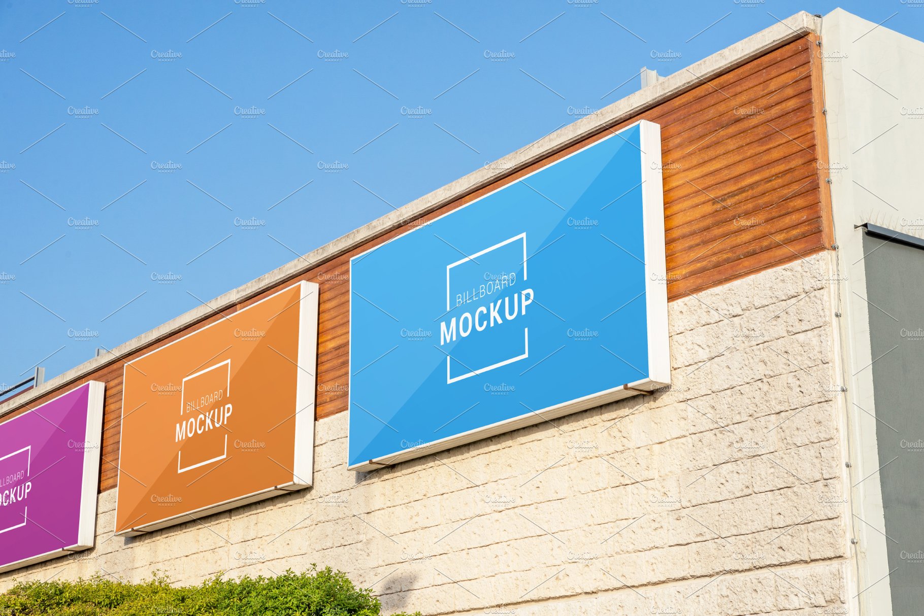 Billboard mockups on the building wa cover image.