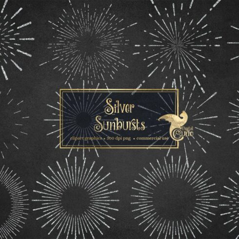 Silver Sunbursts Clipart cover image.