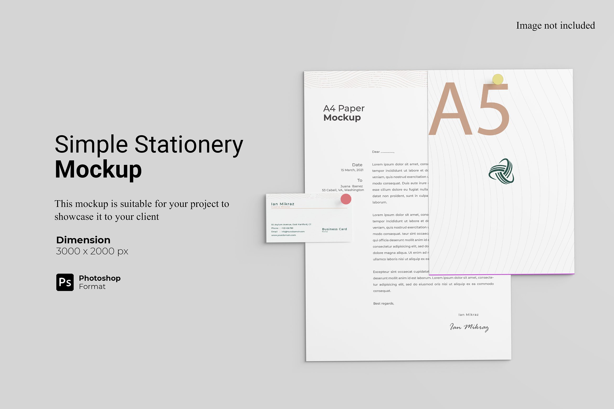 Simple Stationery Mockup cover image.
