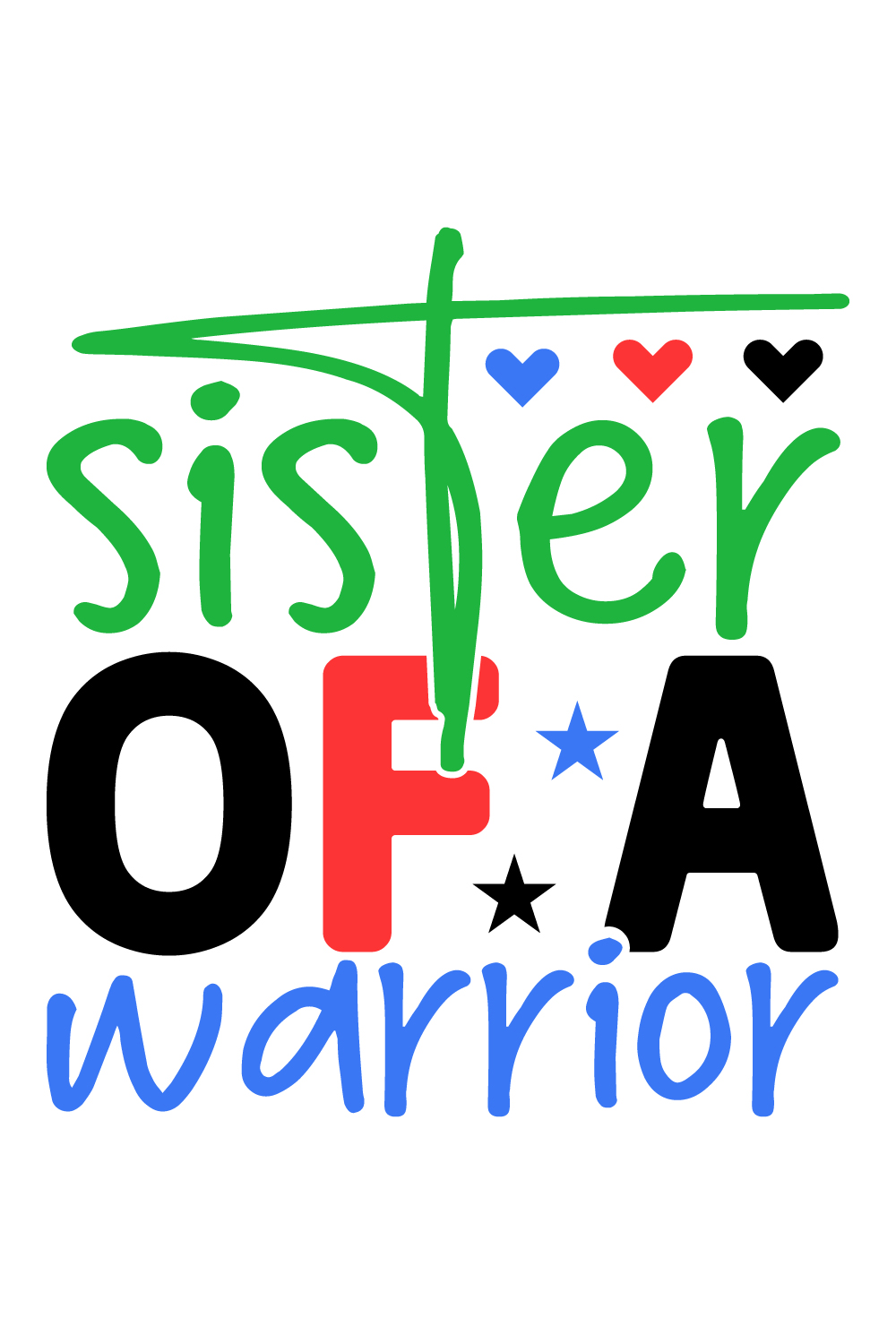 sister of a warrior pinterest preview image.