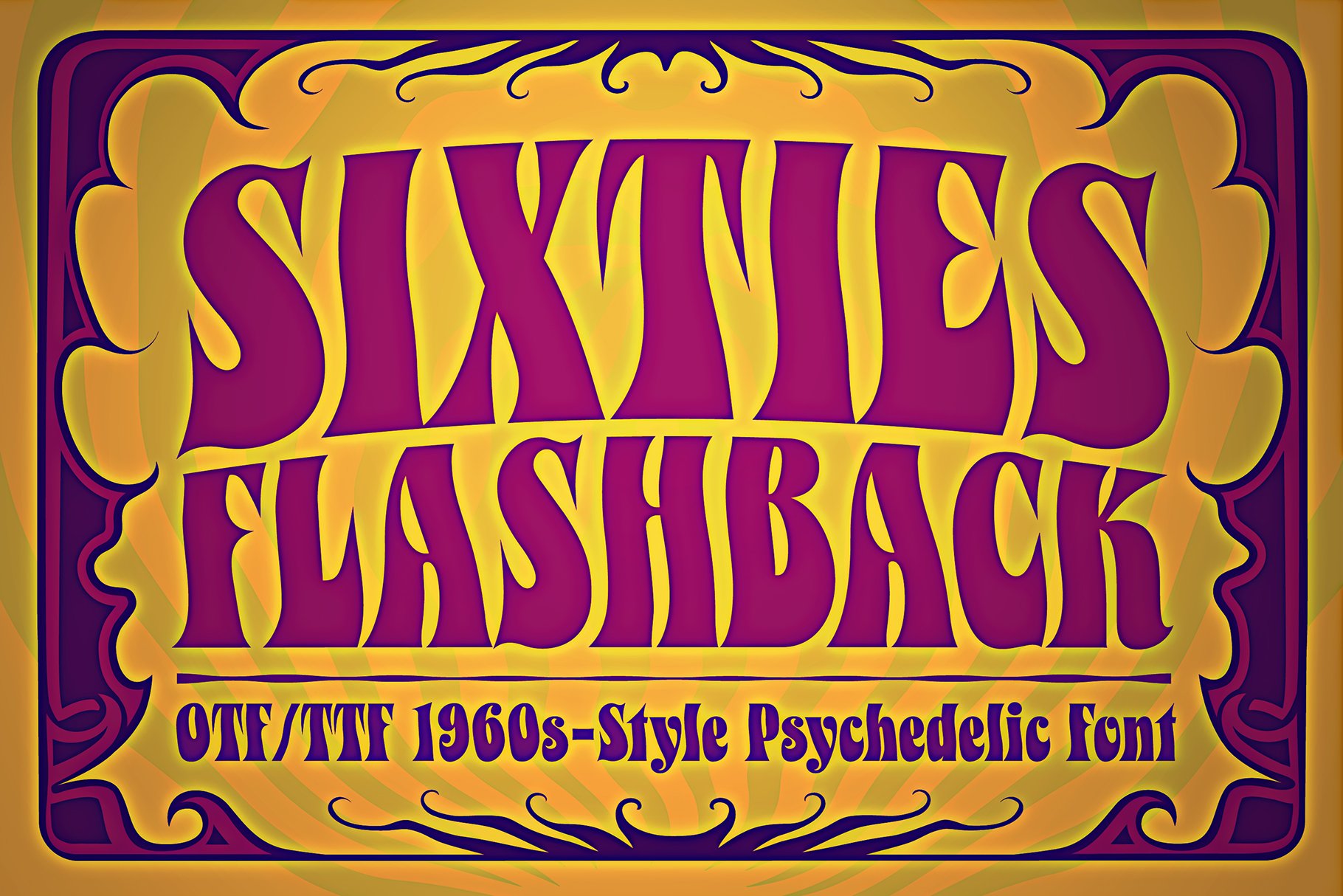 Sixties Flashback Psychedelic Font cover image.