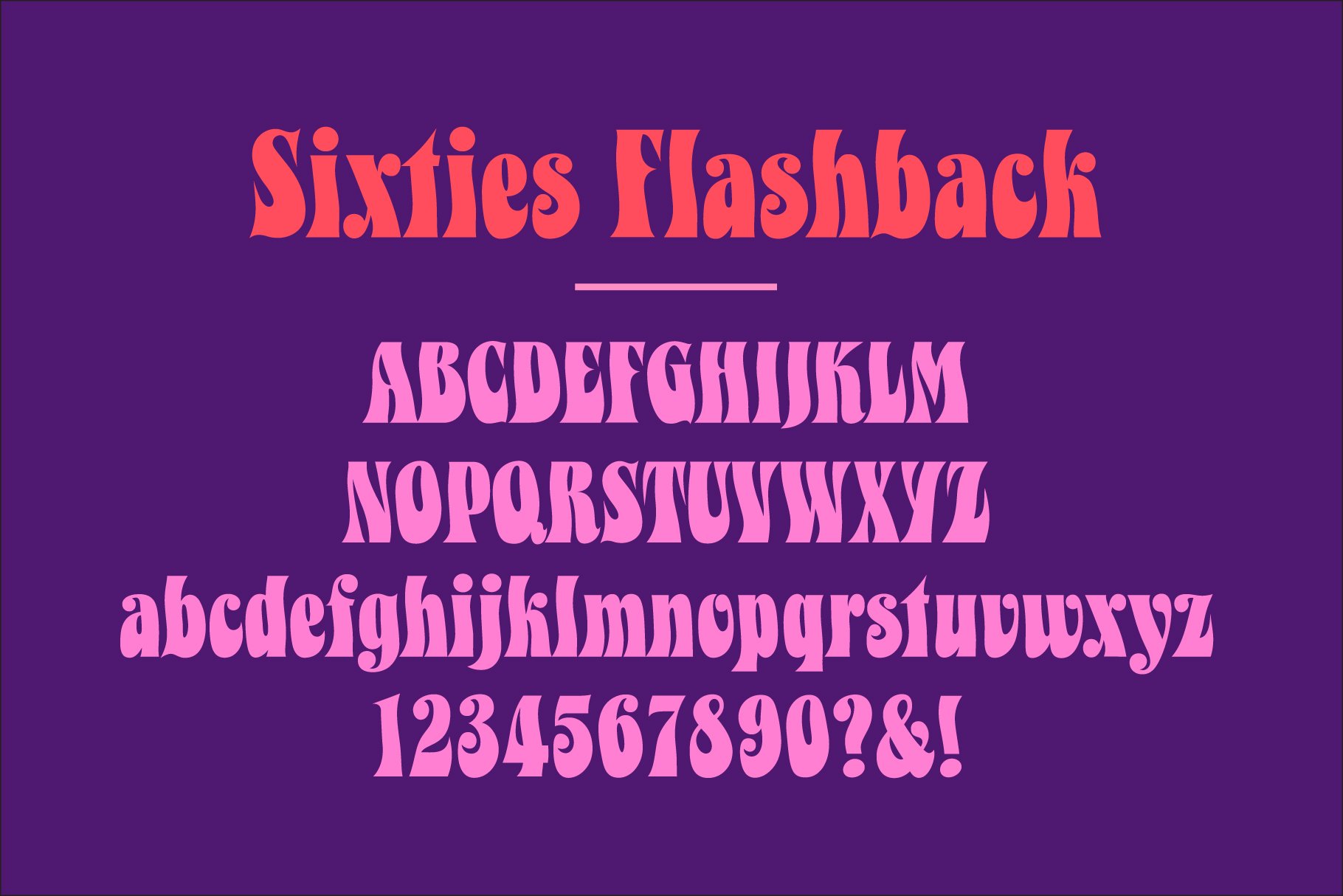 Sixties Flashback Psychedelic Font preview image.